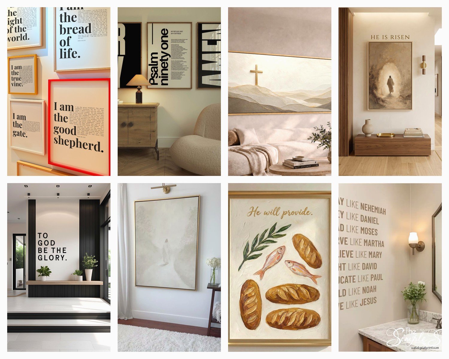 Christian Home Decor Wall Art: Faith Religious House Designs
