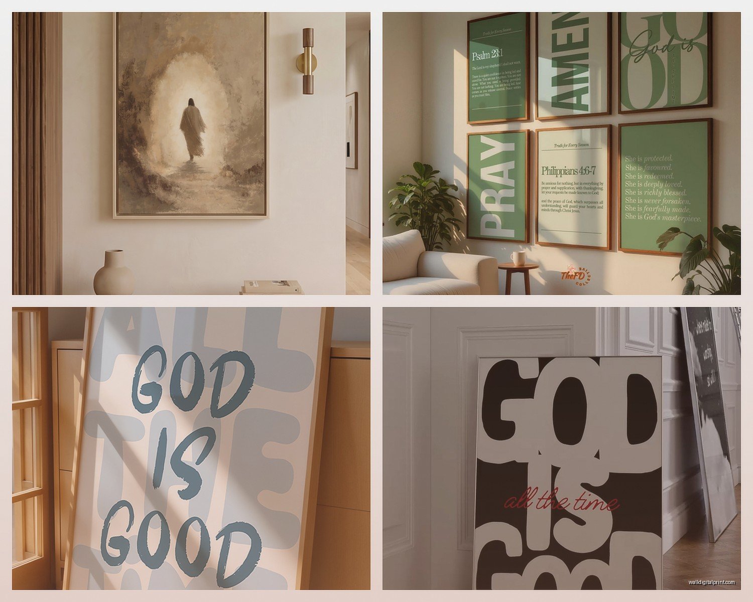 Christian Wall Art for Bedroom: Faith Sleep Space Decor