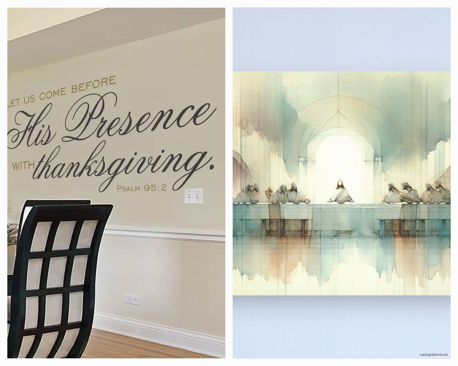 Christian Wall Art for Dining Room: Faith Eating Space Decor