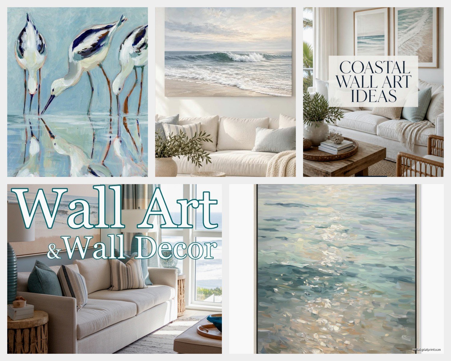 Coastal Wall Art for Living Room: Beach Main Space Decor