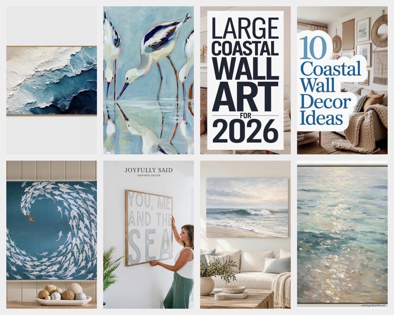 Coastal Wall Art for Living Room: Beach Main Space Decor