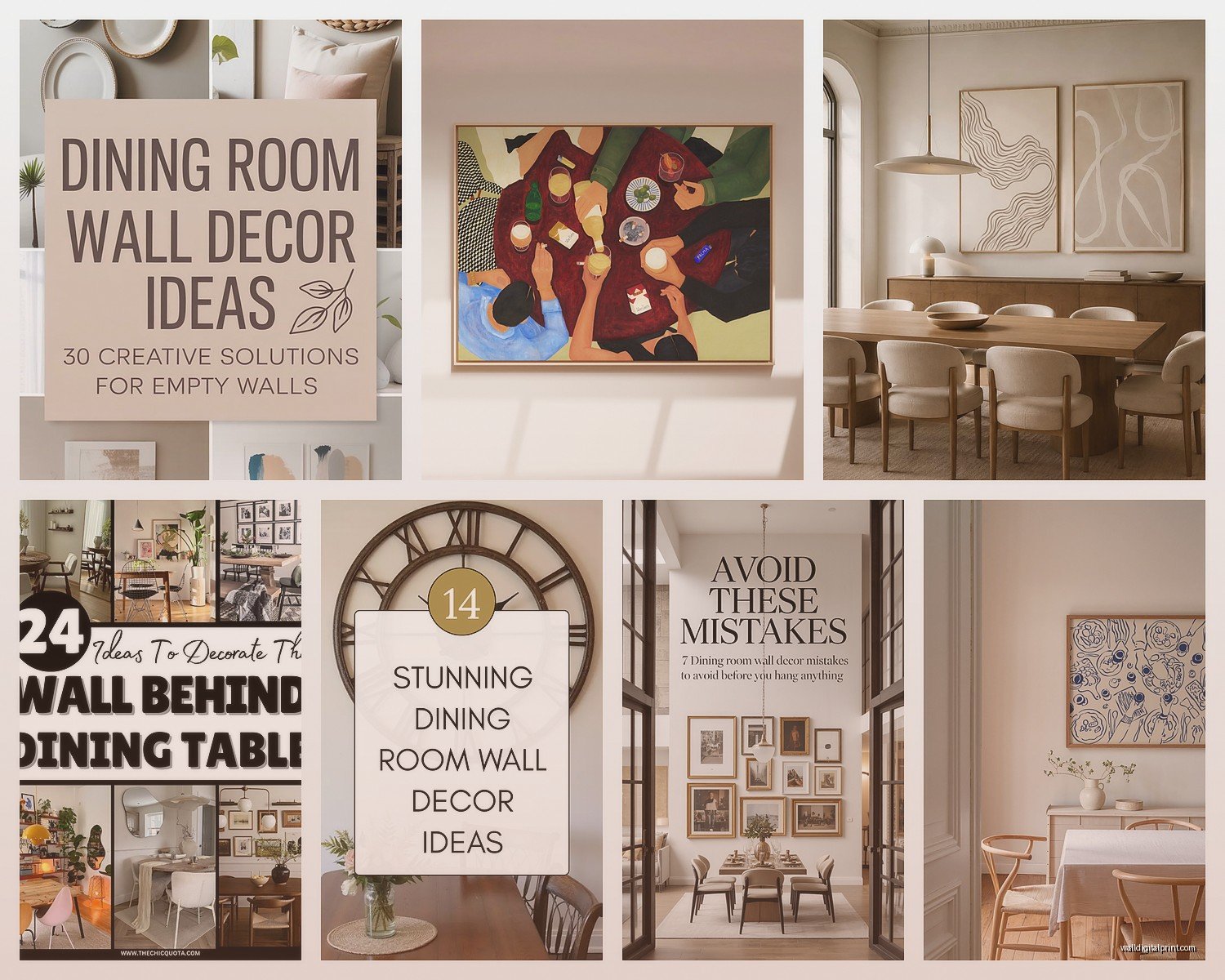 Dining Table Wall Art: Eating Area Focal Point Placement