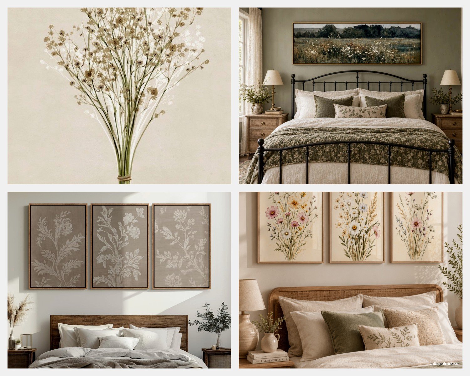 Farmhouse Bedroom Wall Art: Rustic Country Sleep Space