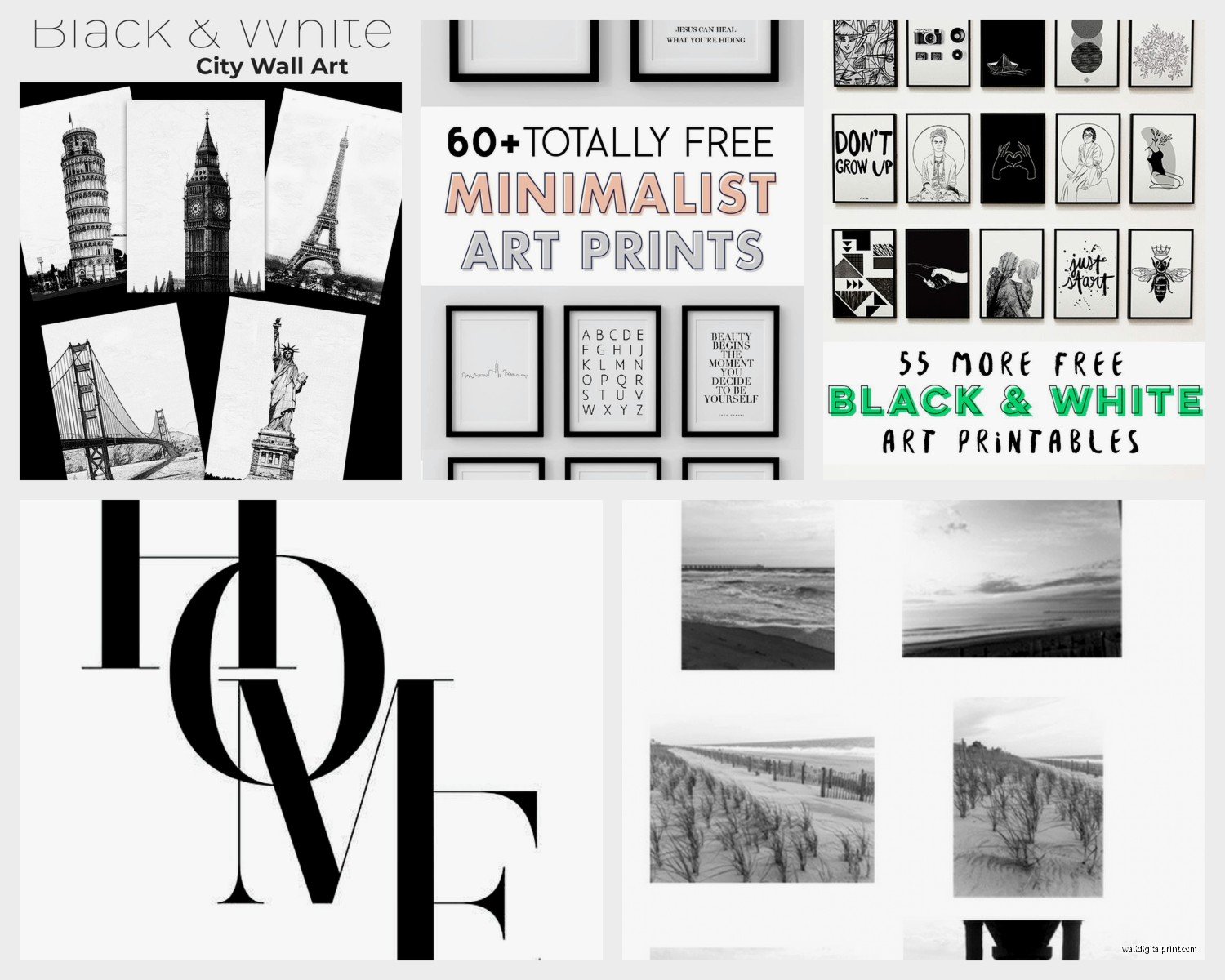 Free Black and White Printable Wall Art: Monochrome Downloads