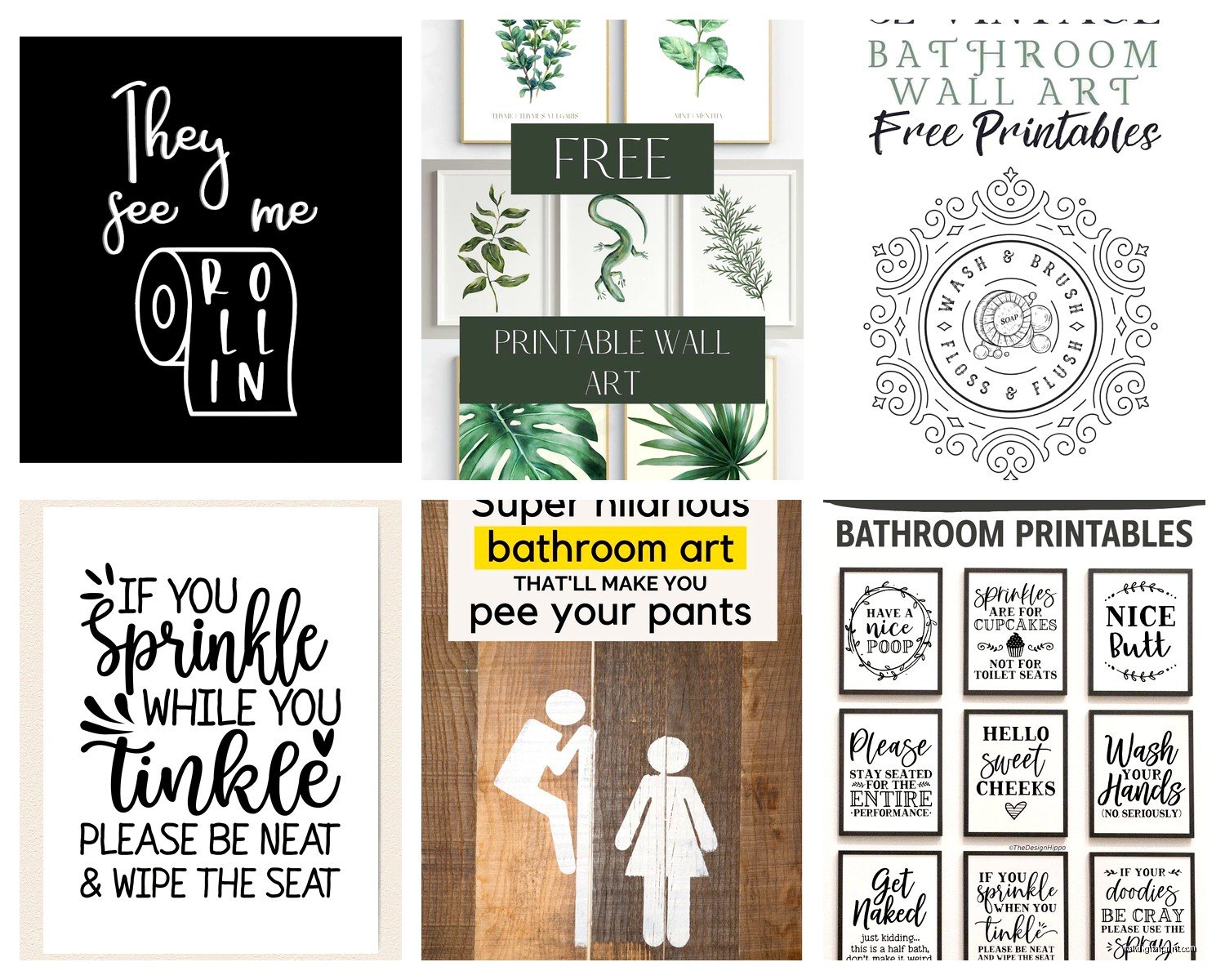 Free Printable Bathroom Wall Art: Bath Space Downloads