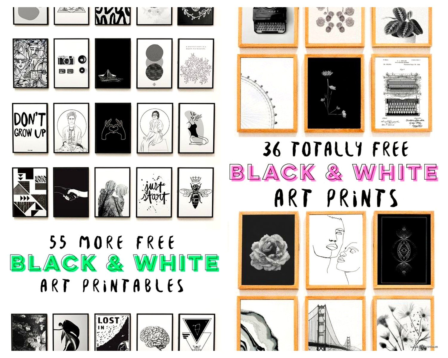 Free Printable Black and White Wall Art: Monochrome Downloads