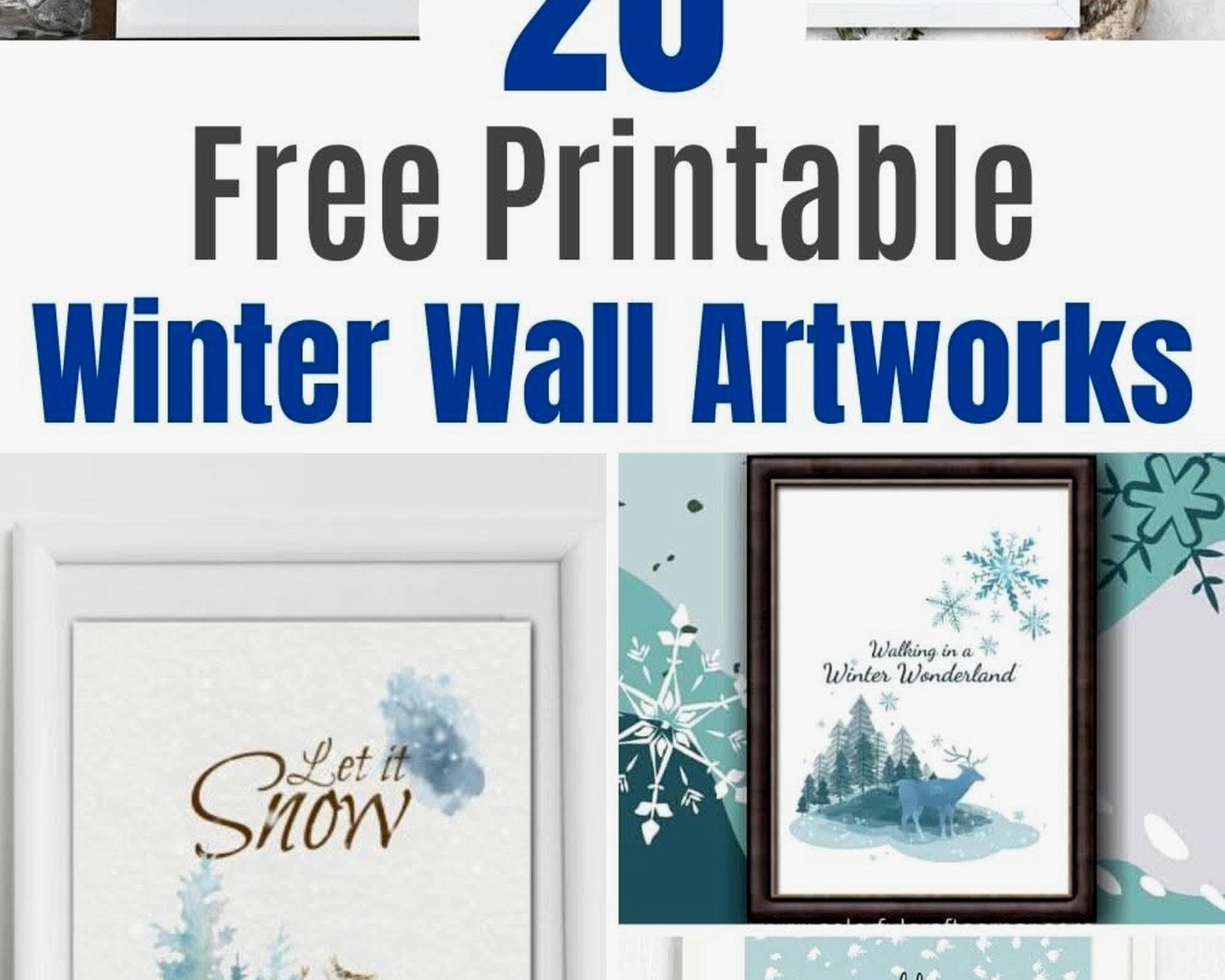 Free Winter Printables Wall Art: Seasonal Downloads