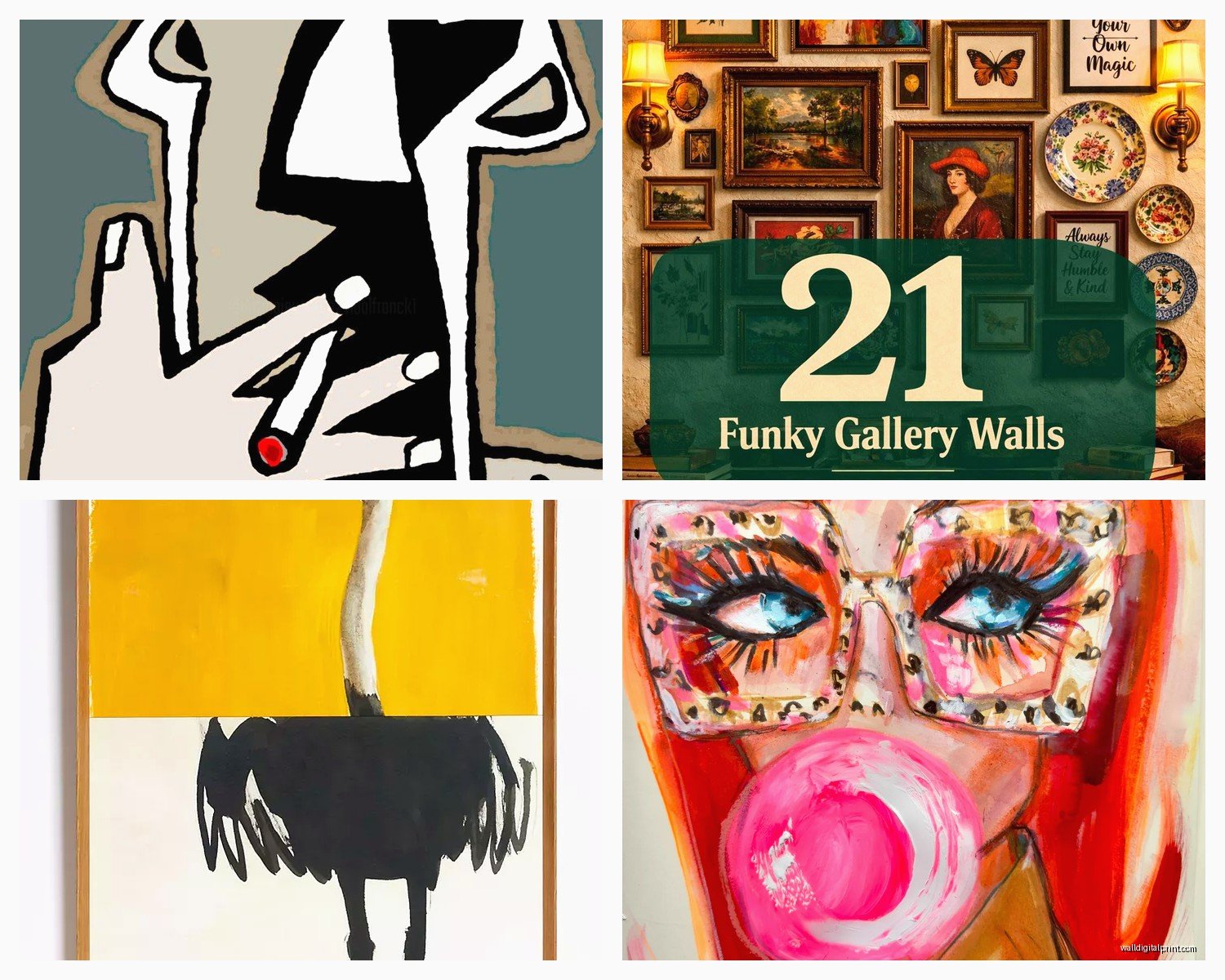 Funky Wall Art: Bold Quirky Eclectic Fun Designs