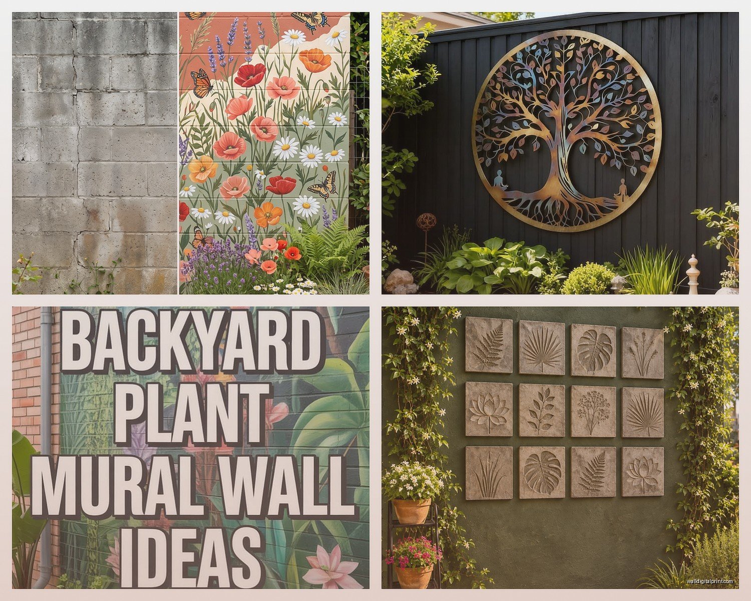 Garden Wall Art: Outdoor Yard Flower Nature Decor