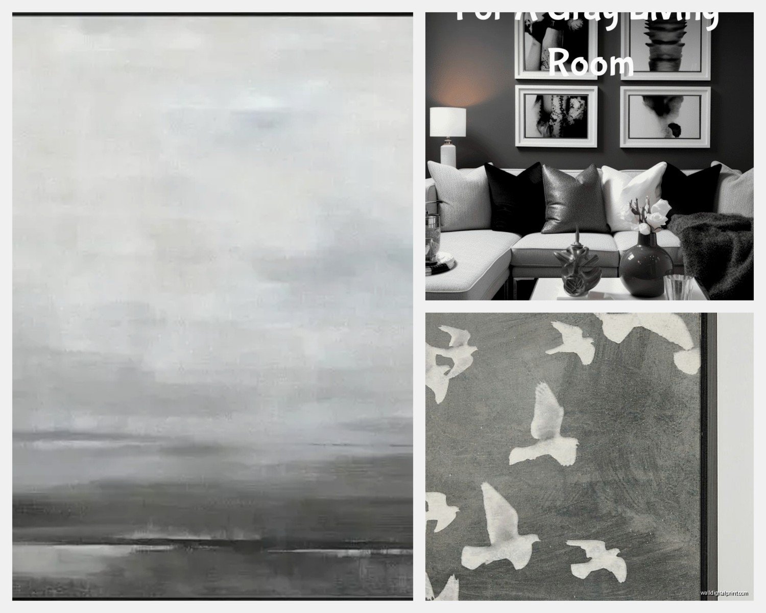 Gray Wall Art: Charcoal Slate Neutral Modern Designs