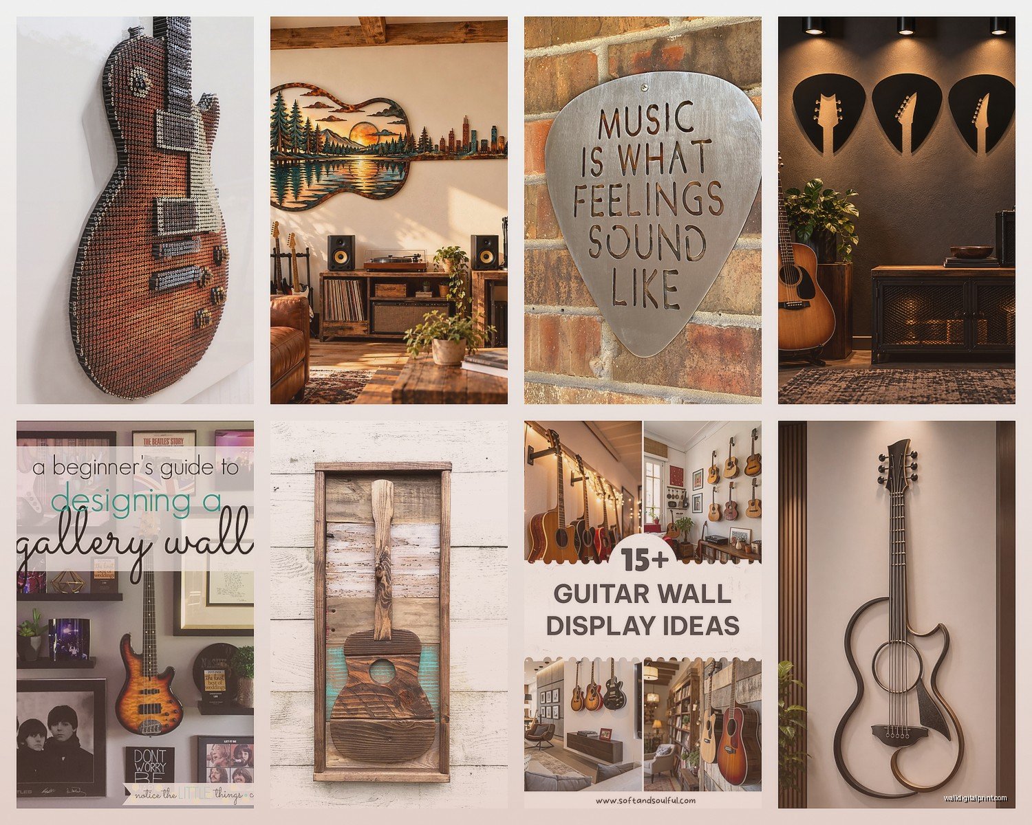 Guitar Wall Art: Music Instrument String Rock Decor
