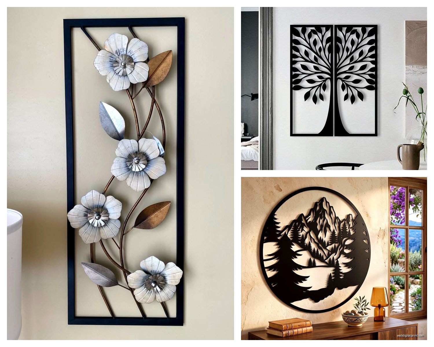 Home Decor Metal Wall Art: Sculptural House Accent Pieces