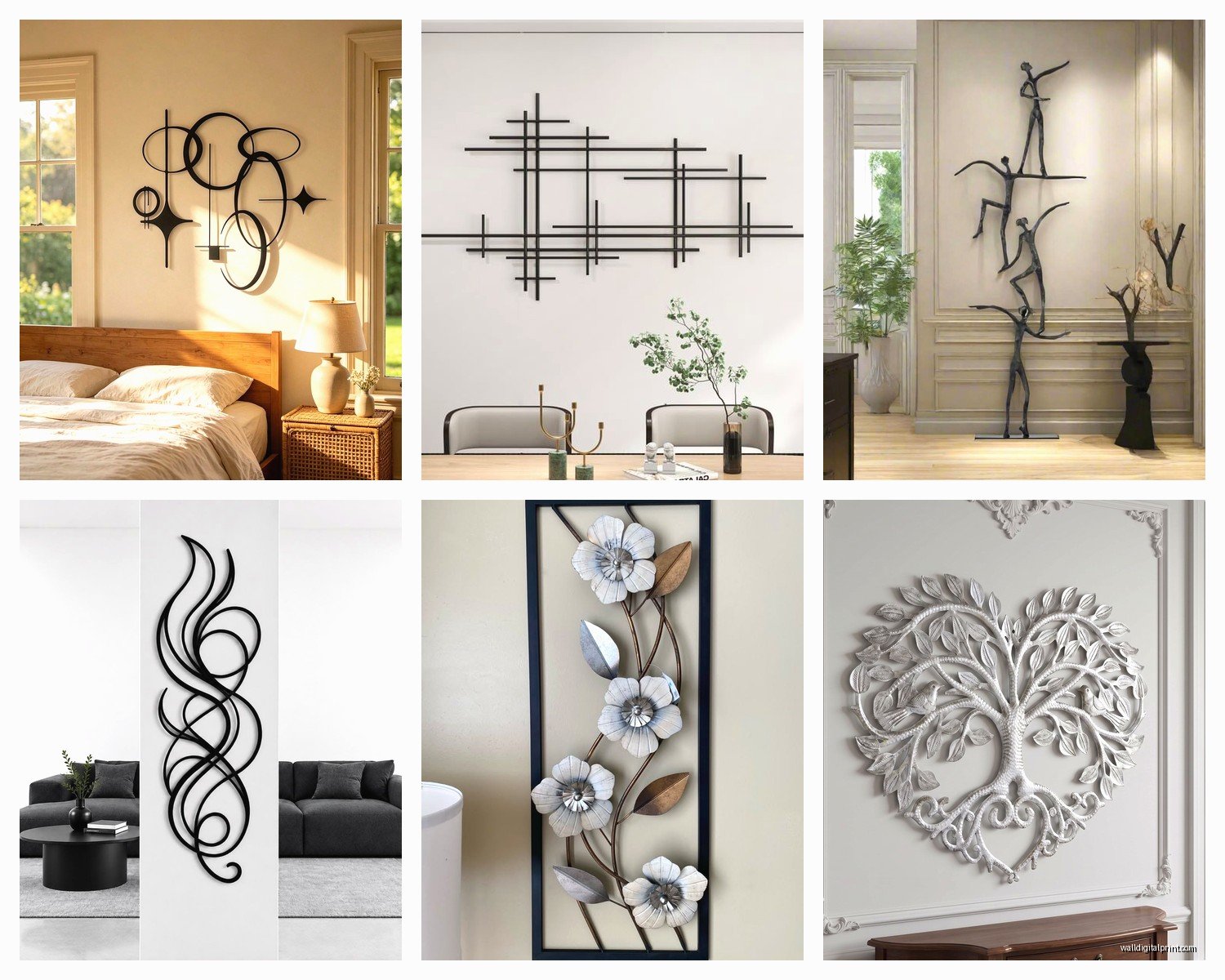 Home Decor Metal Wall Art: Sculptural House Accent Pieces