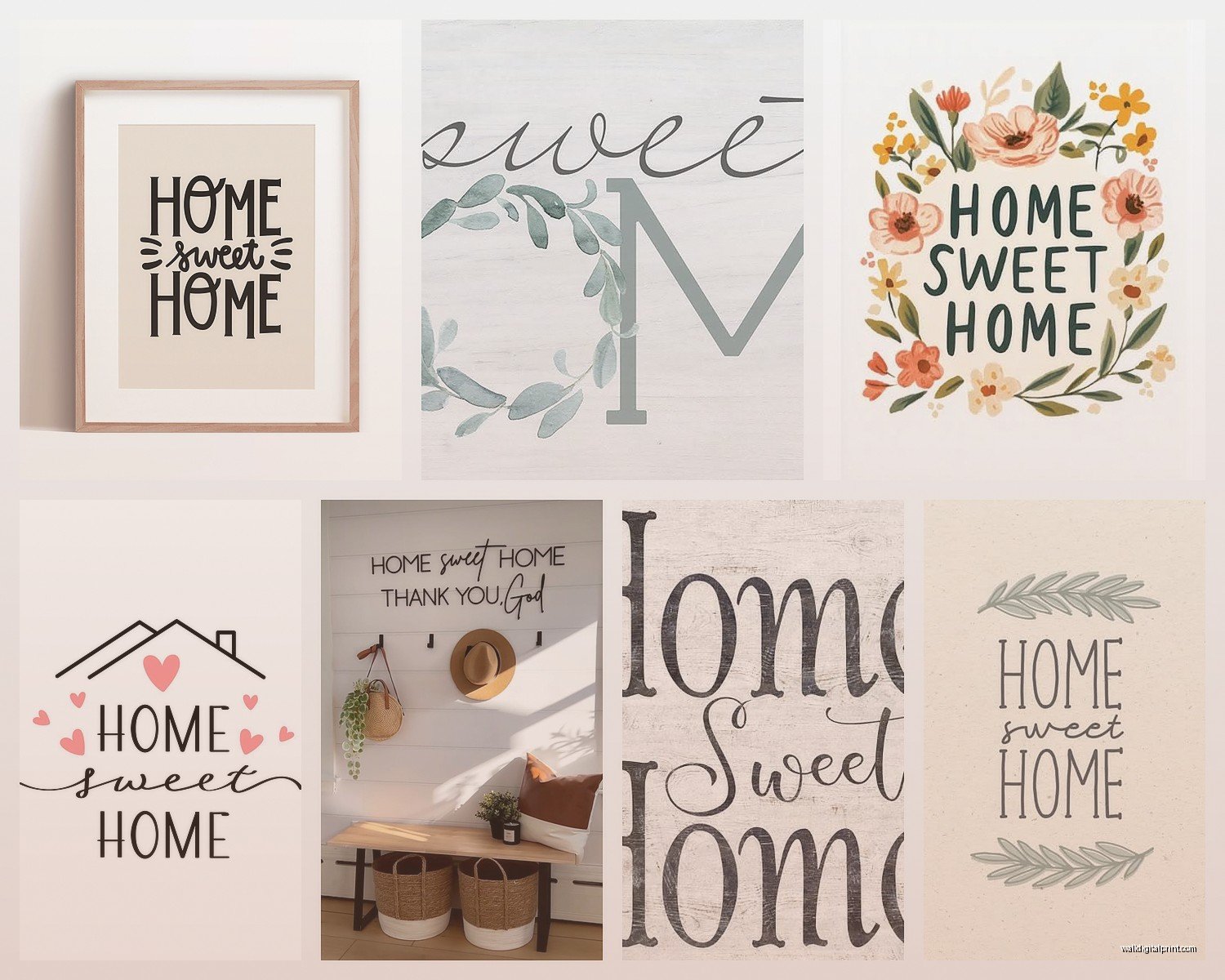 Home Sweet Home Wall Art: Welcoming Entry Comfort Quote
