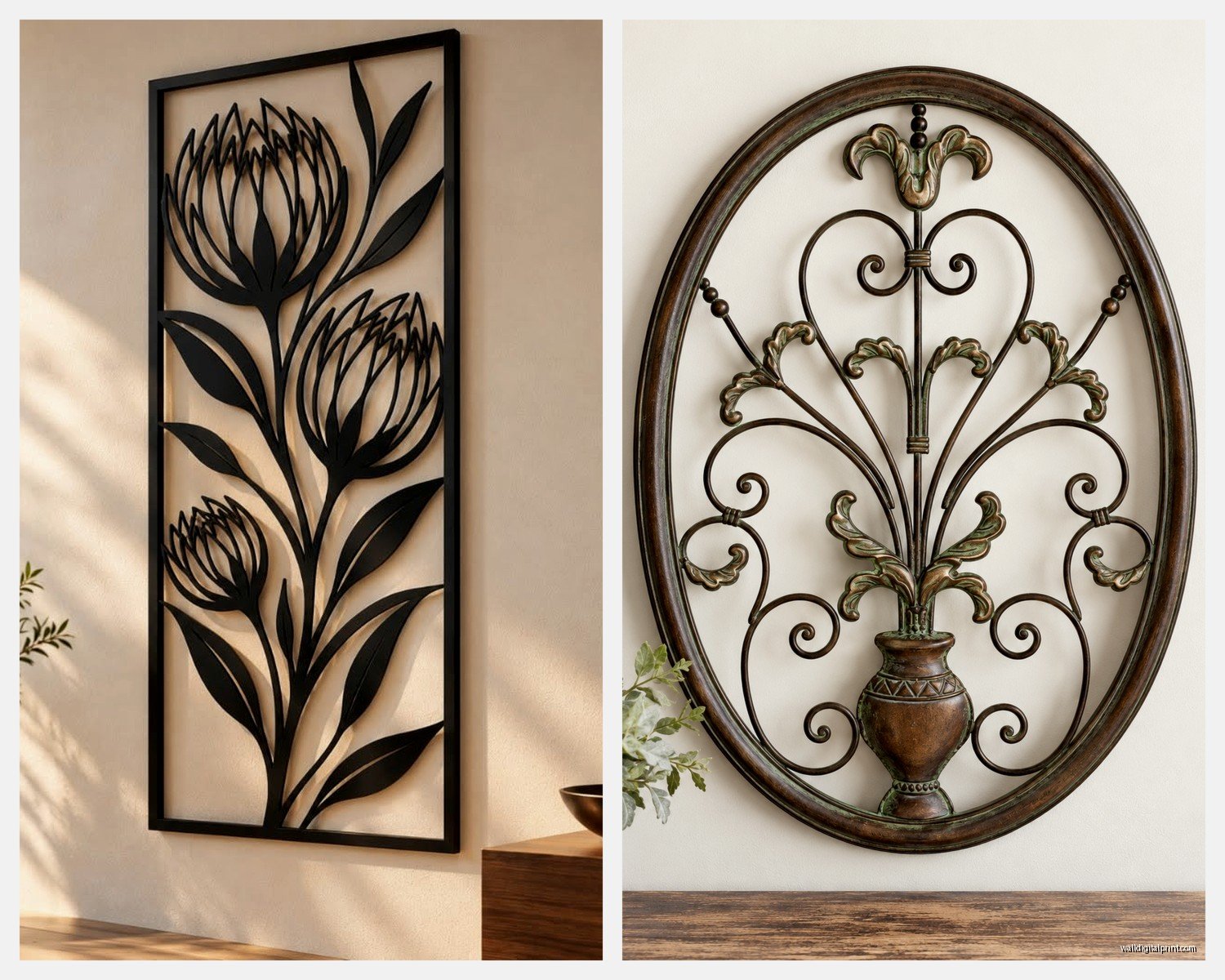 Iron Wall Art: Wrought Forged Metal Traditional Designs
