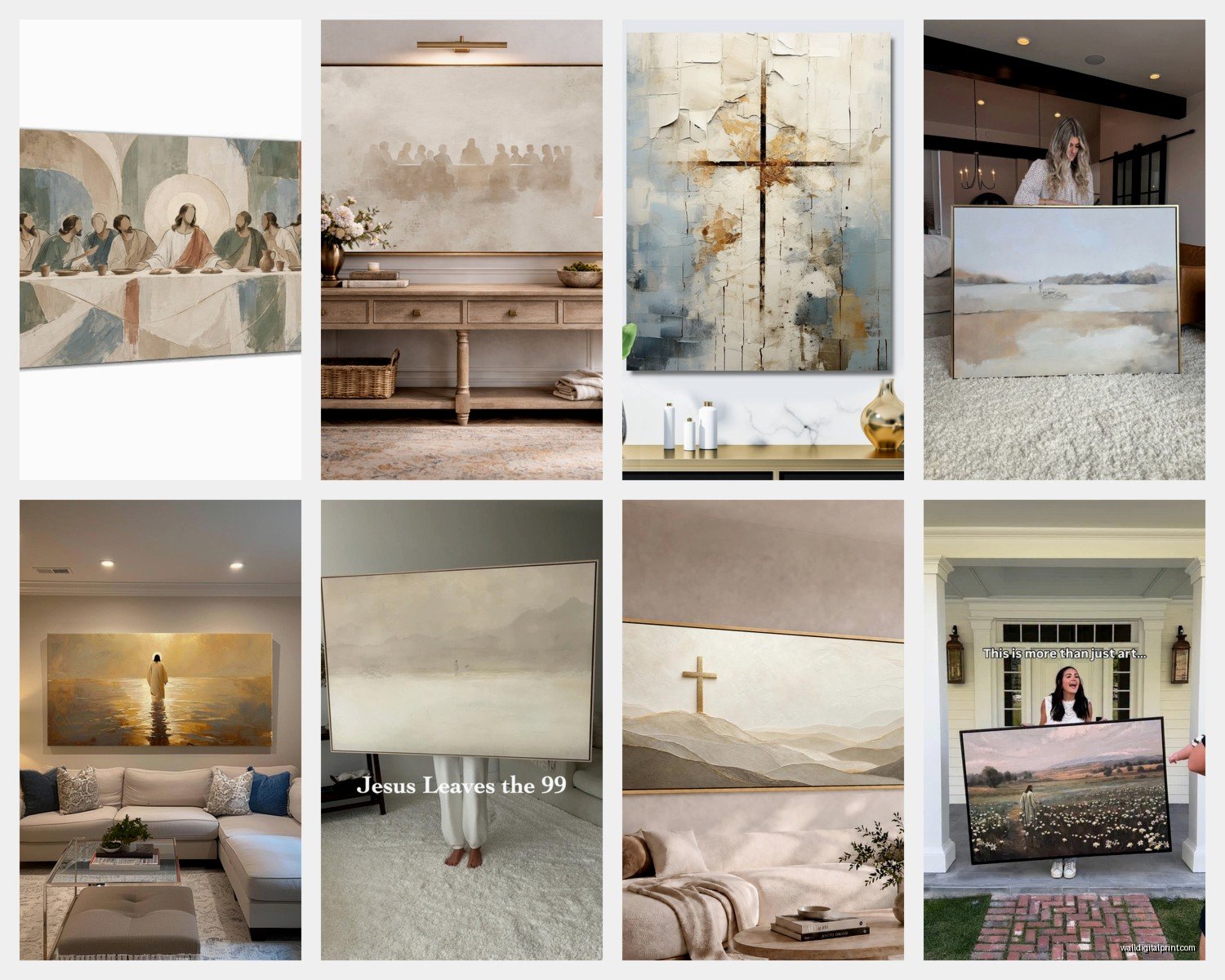 Large Christian Wall Art for Living Room: Oversized Faith Main Space