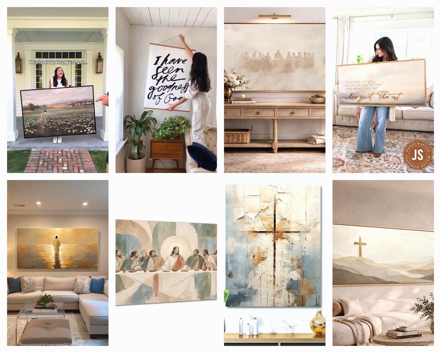Large Christian Wall Art for Living Room: Oversized Faith Main Space