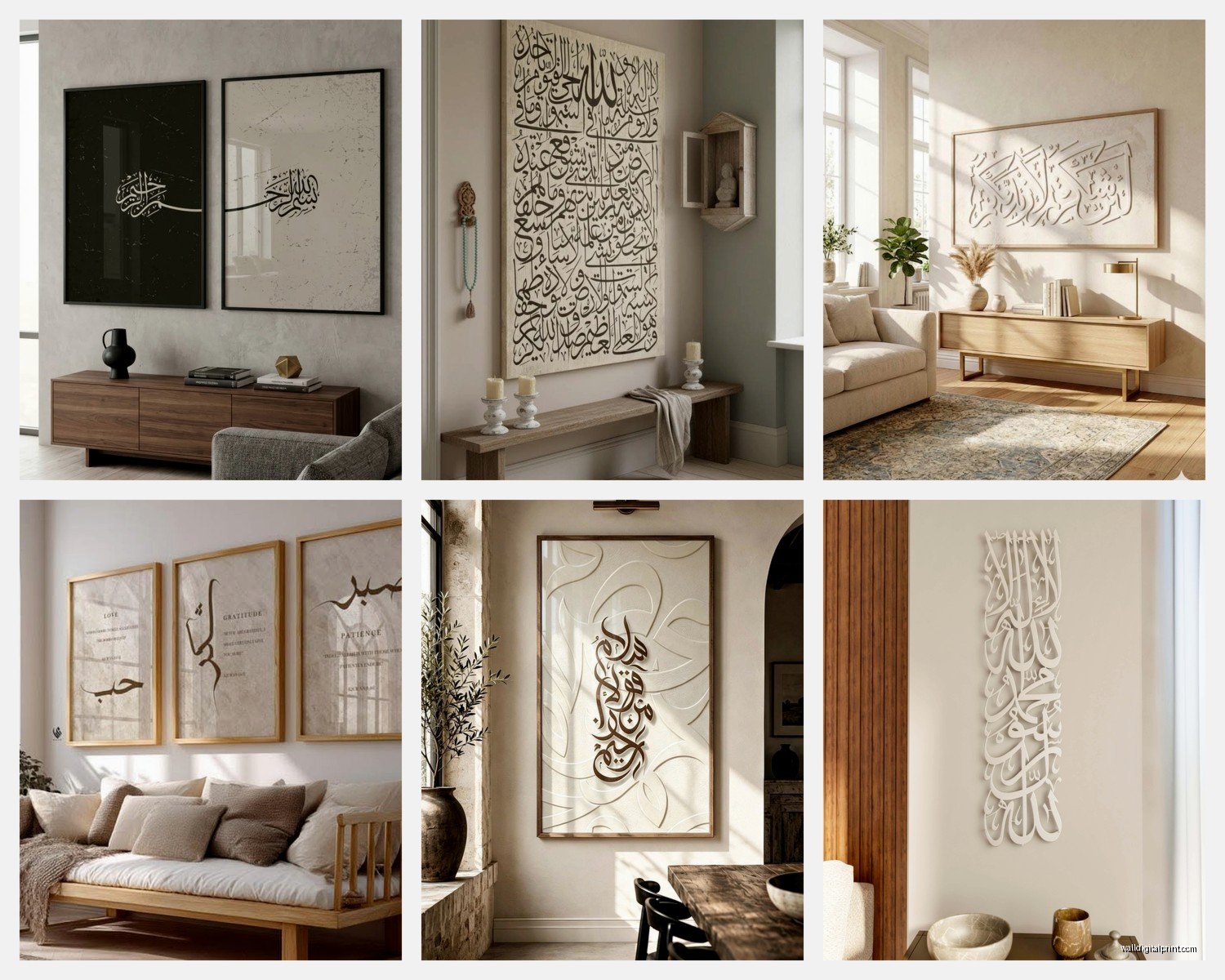 Living Room Islamic Wall Art: Muslim Faith Main Space Decor