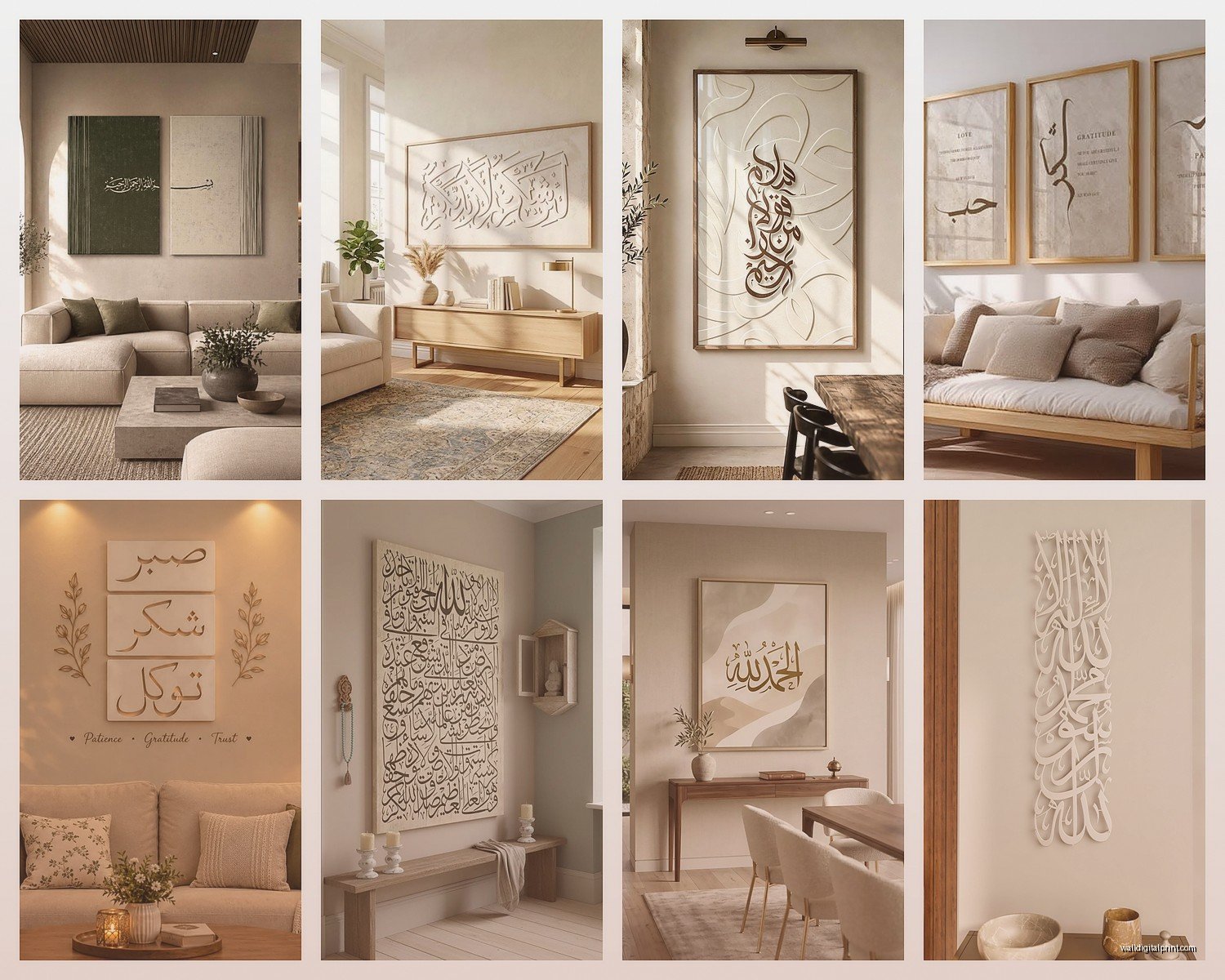 Living Room Islamic Wall Art: Muslim Faith Main Space Decor