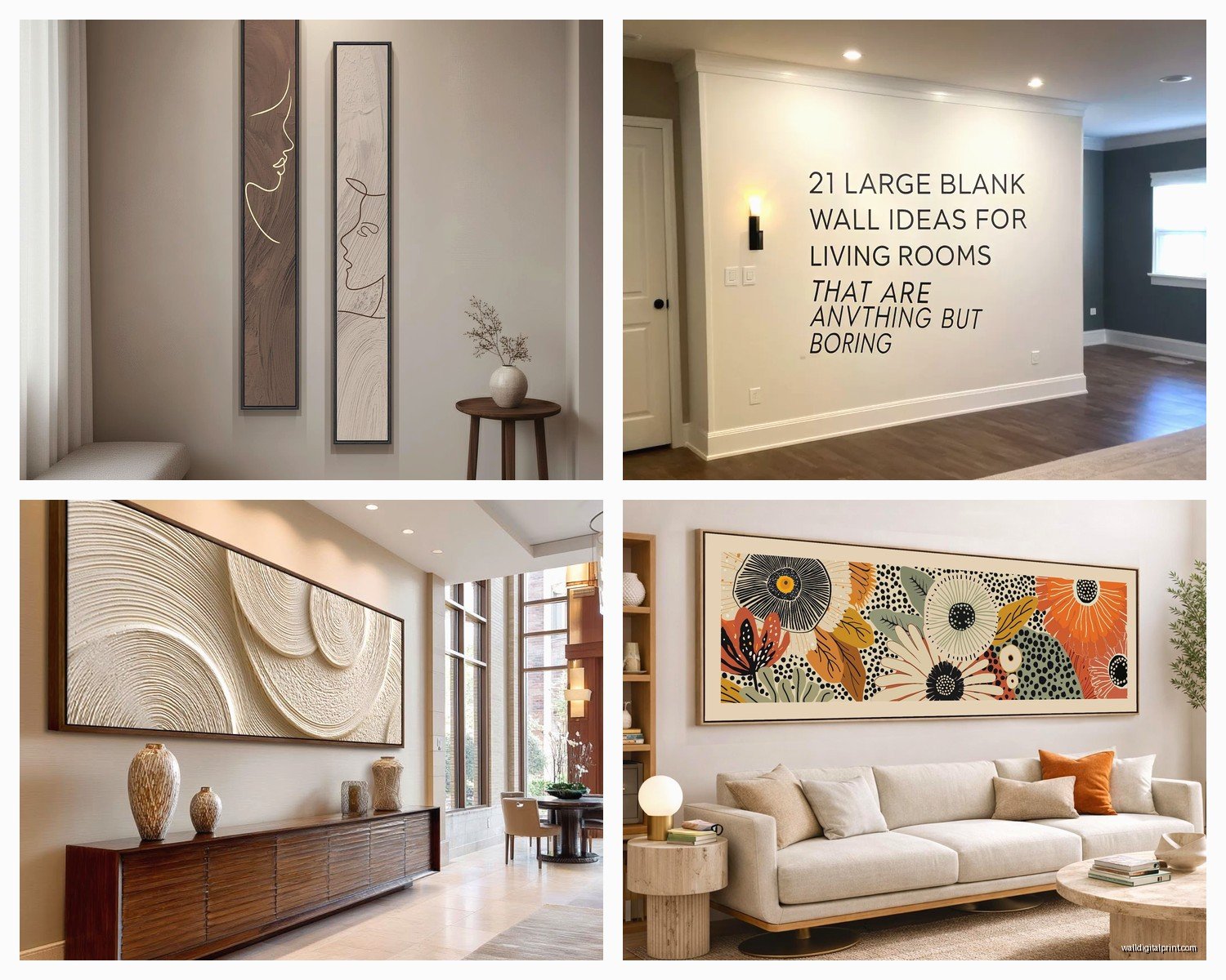 Long Wall Art for Living Room: Horizontal Main Space Pieces