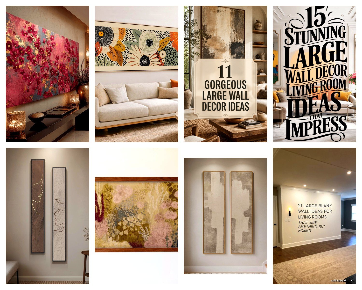 Long Wall Art for Living Room: Horizontal Main Space Pieces