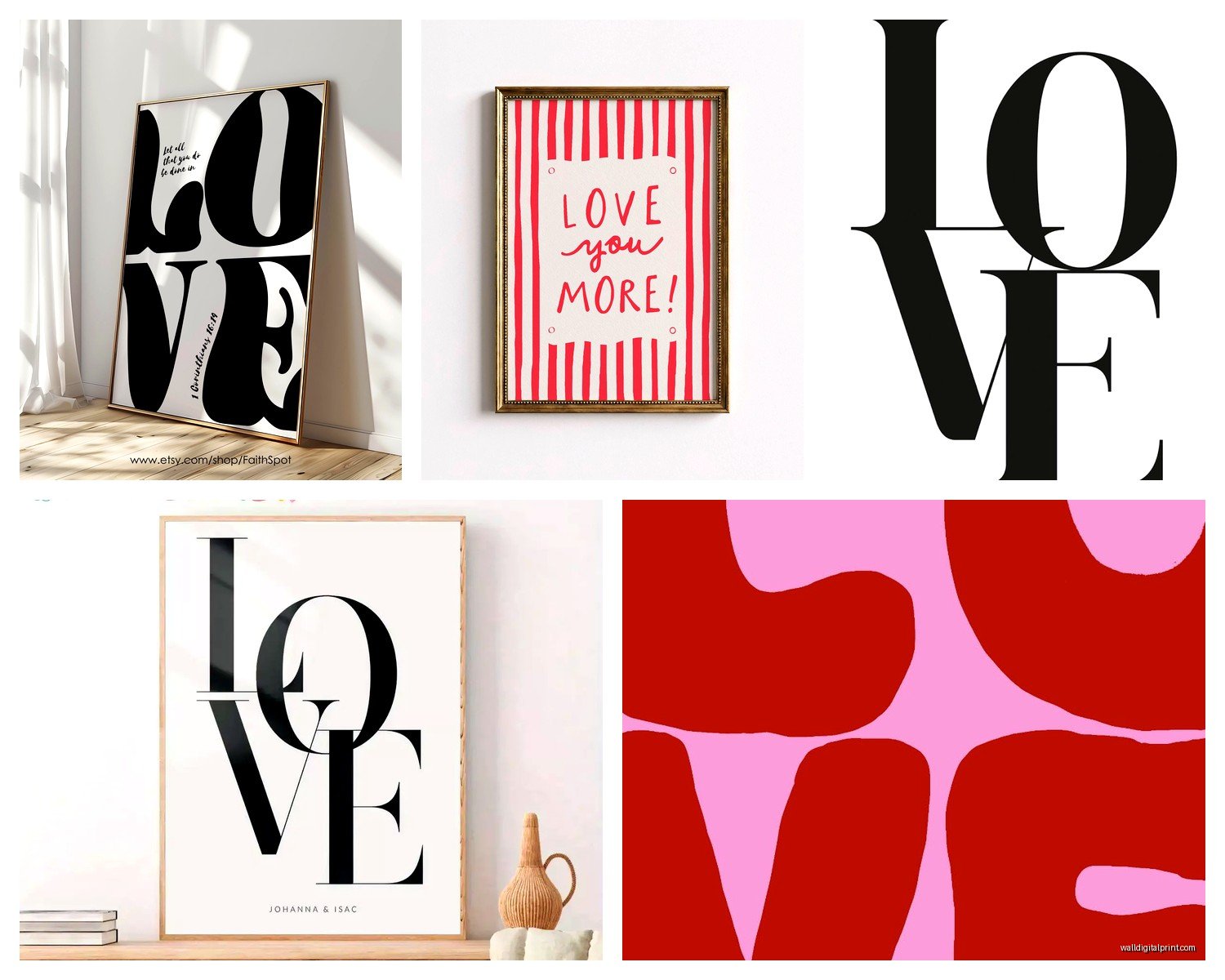 Love Wall Art: Romance Heart Valentine Relationship Decor