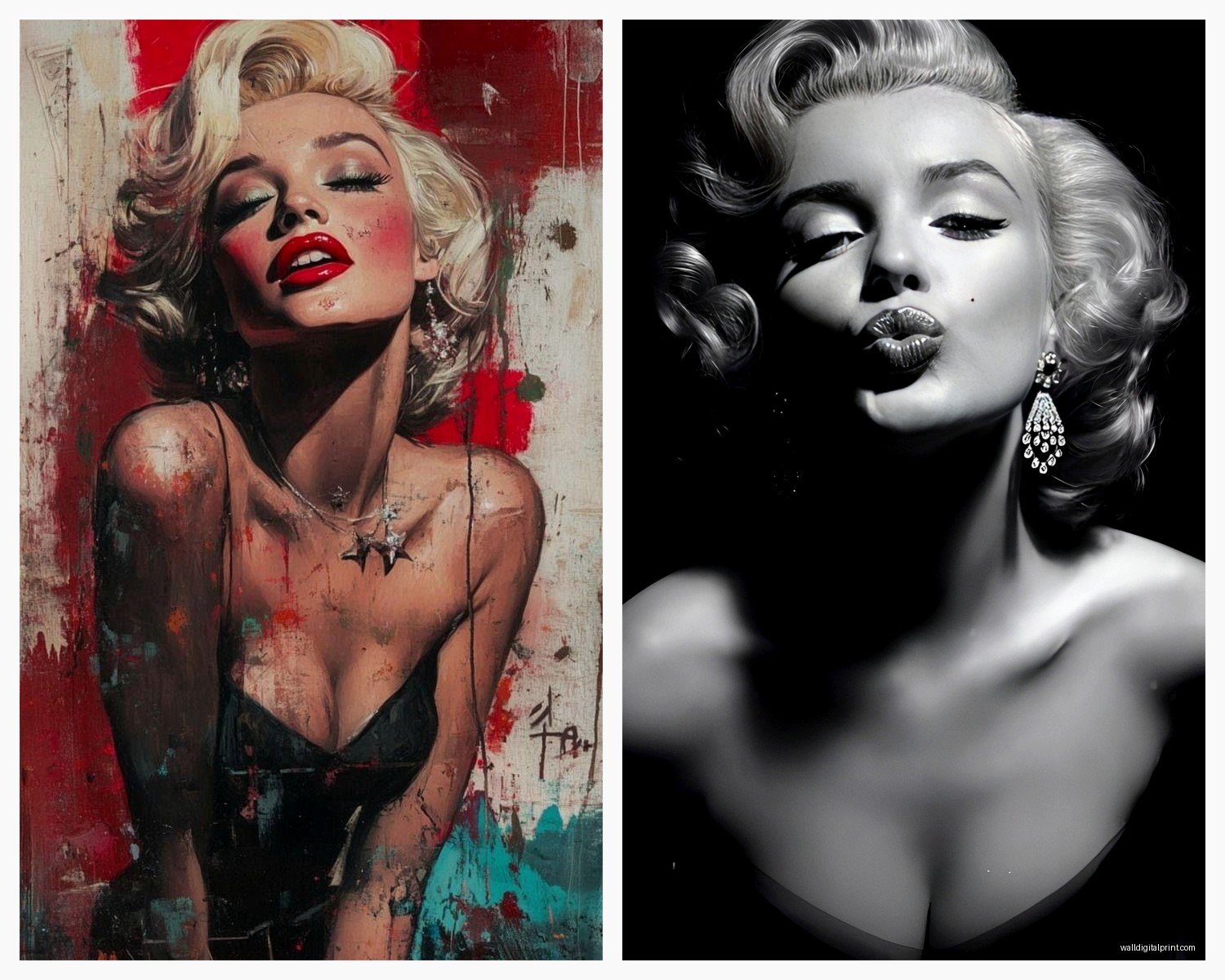 Marilyn Monroe Wall Art: Hollywood Icon Glamour Vintage