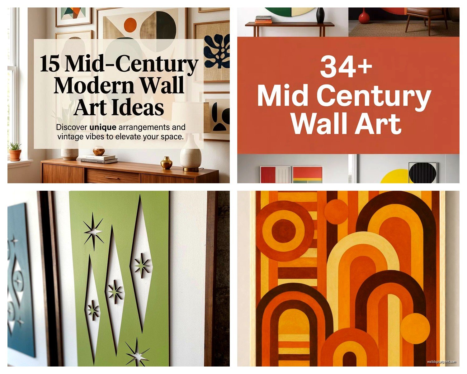 MCM Wall Art: Mid-Century Modern Retro Design Style