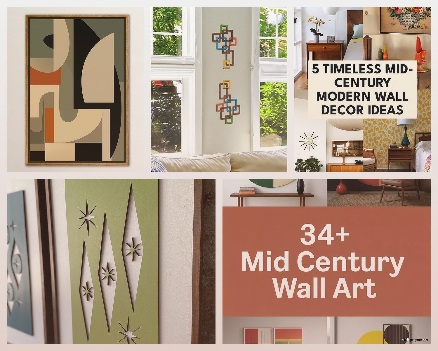MCM Wall Art: Mid-Century Modern Retro Design Style