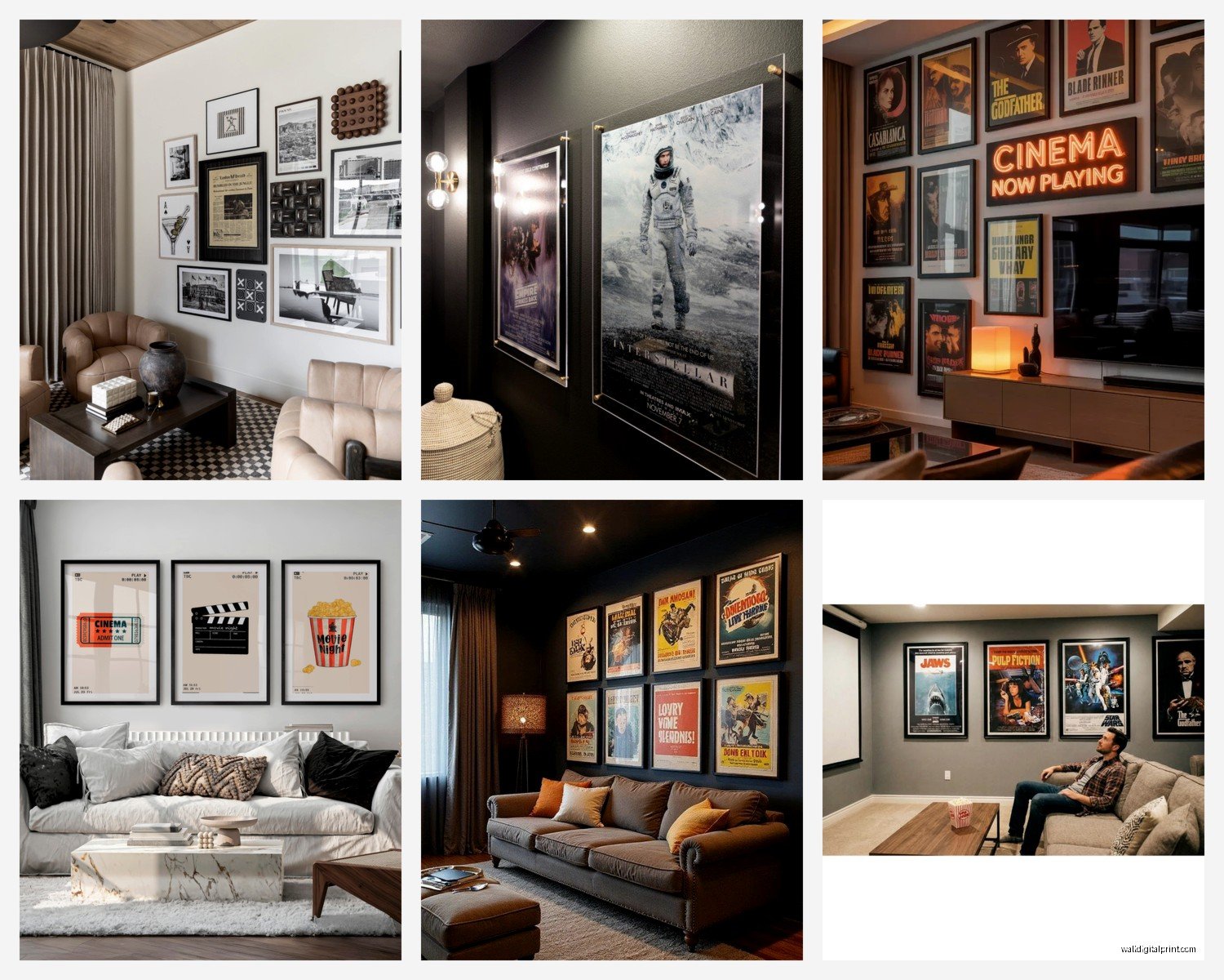 Media Room Wall Art: Home Theater Movie Watching Space