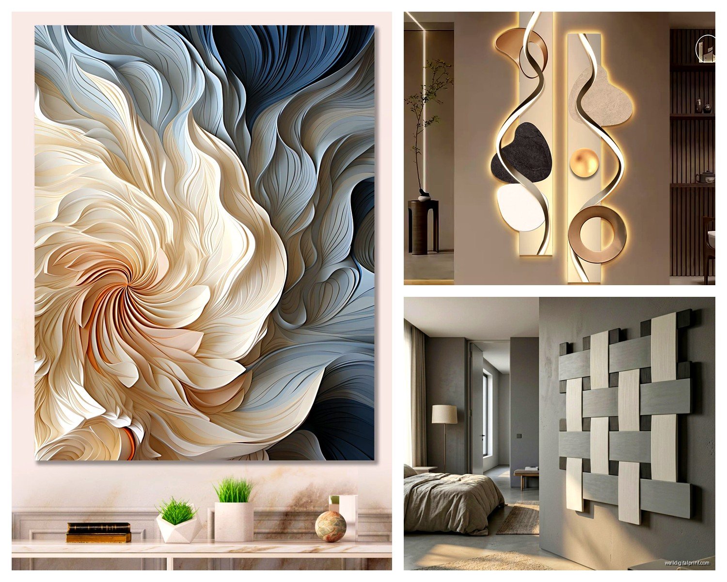Modern 3D Wall Art: Contemporary Dimensional Relief Designs