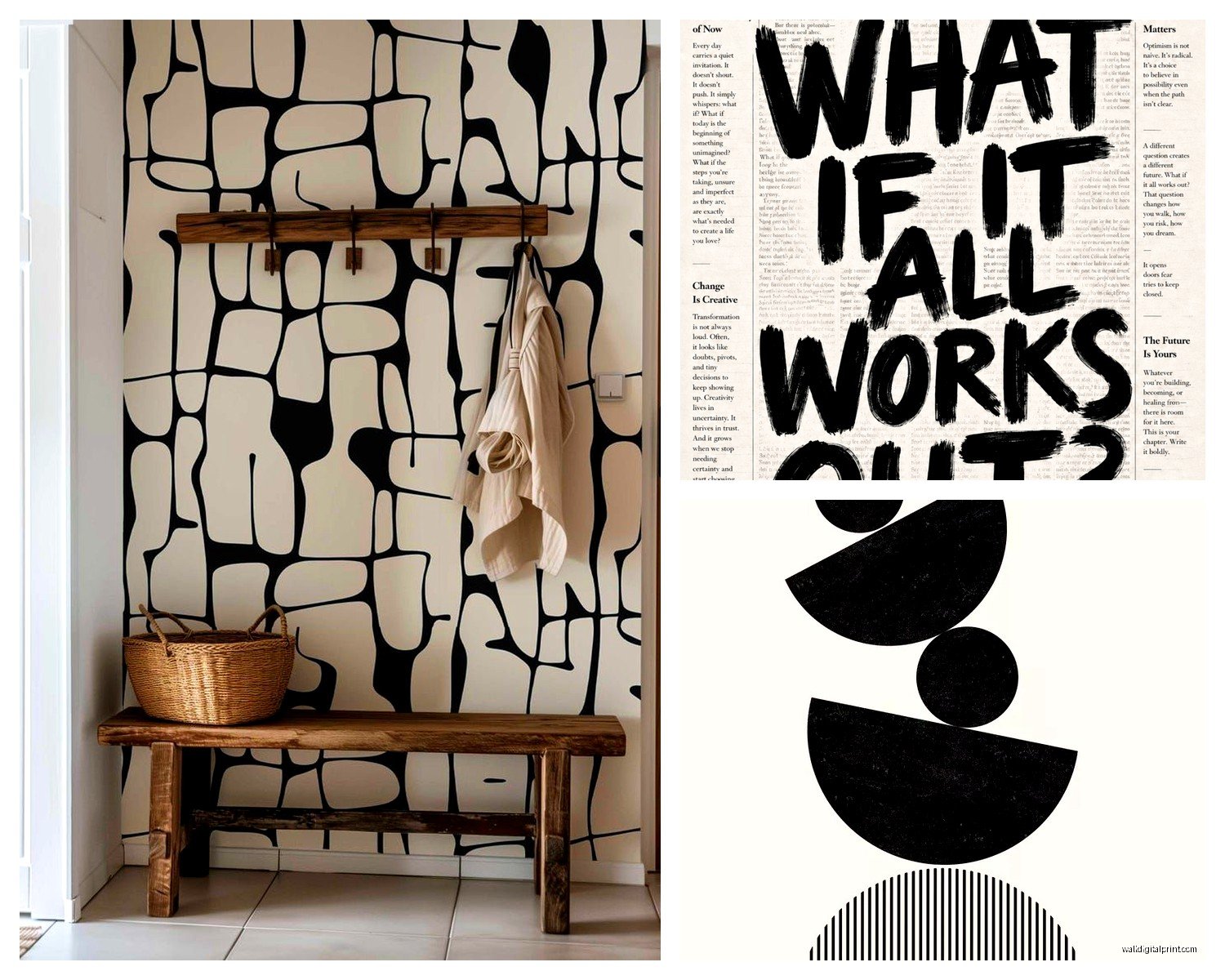 Monochrome Wall Art: Single Color Black & White Designs
