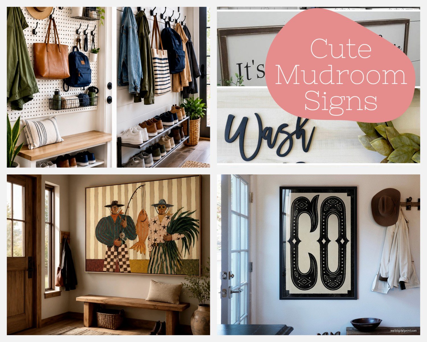 Mudroom Wall Art: Entry Utility Boot Room Organization