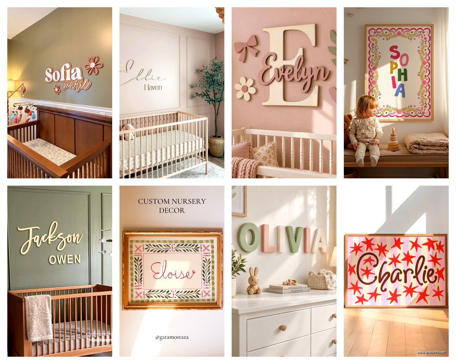 Nursery Name Wall Art: Personalized Baby Room Letters