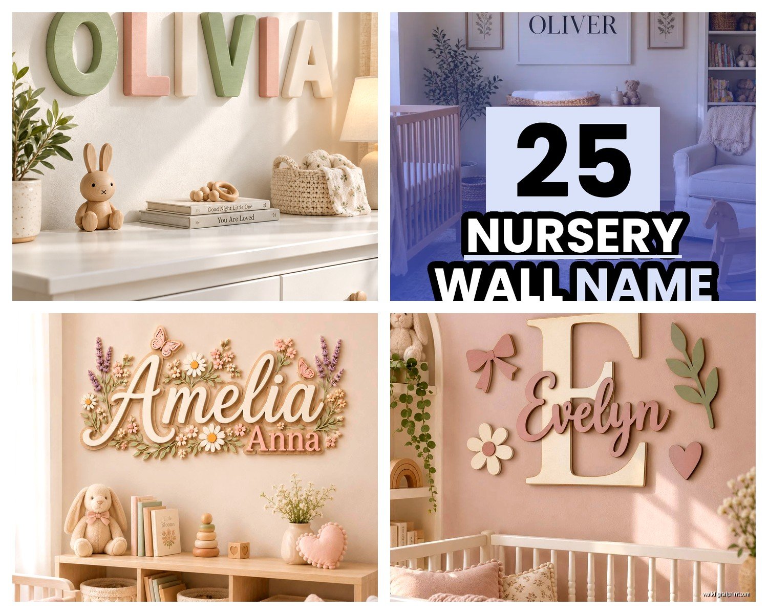 Nursery Name Wall Art: Personalized Baby Room Letters