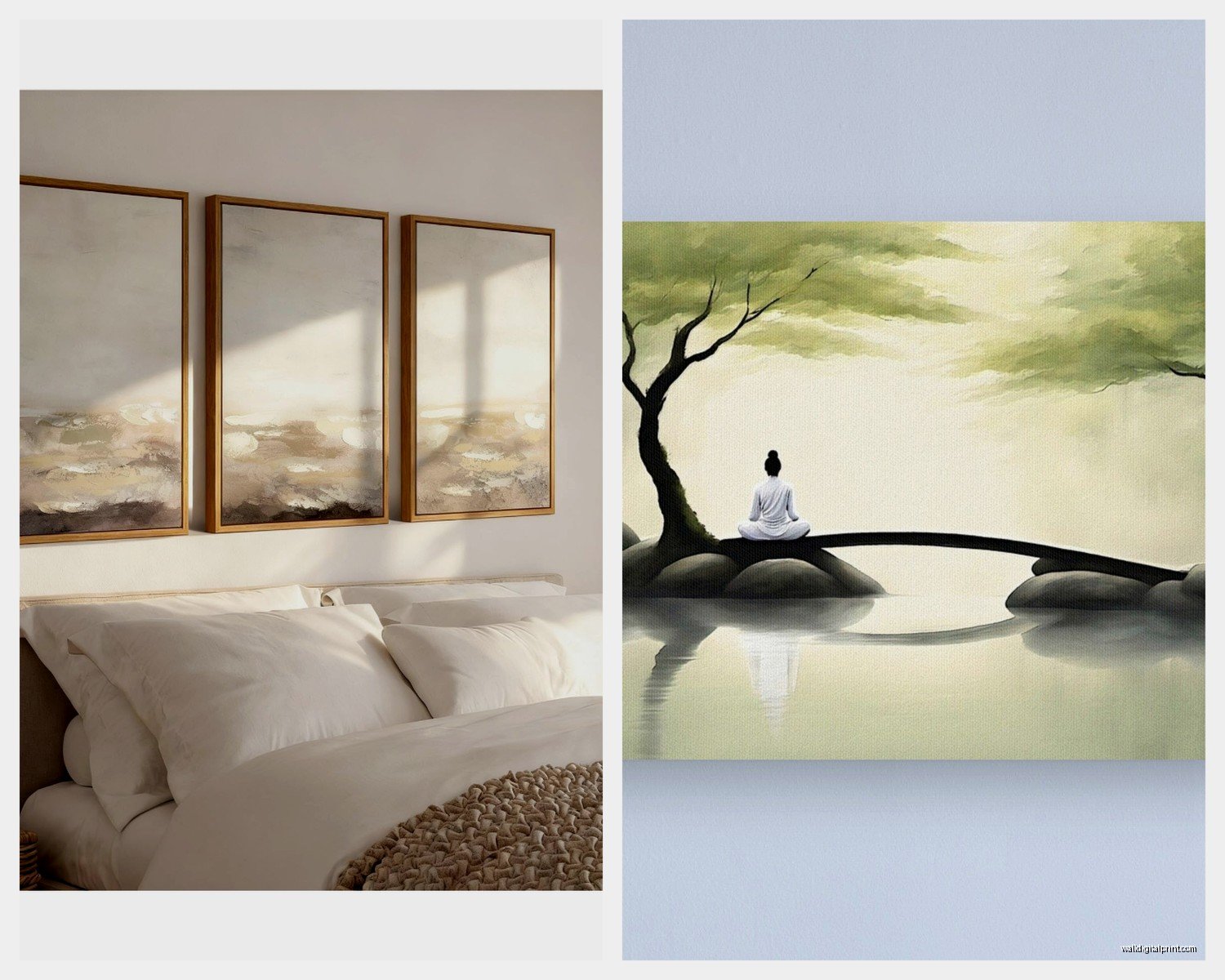 Peaceful Wall Art for Bedroom: Serene Calming Sleep Space