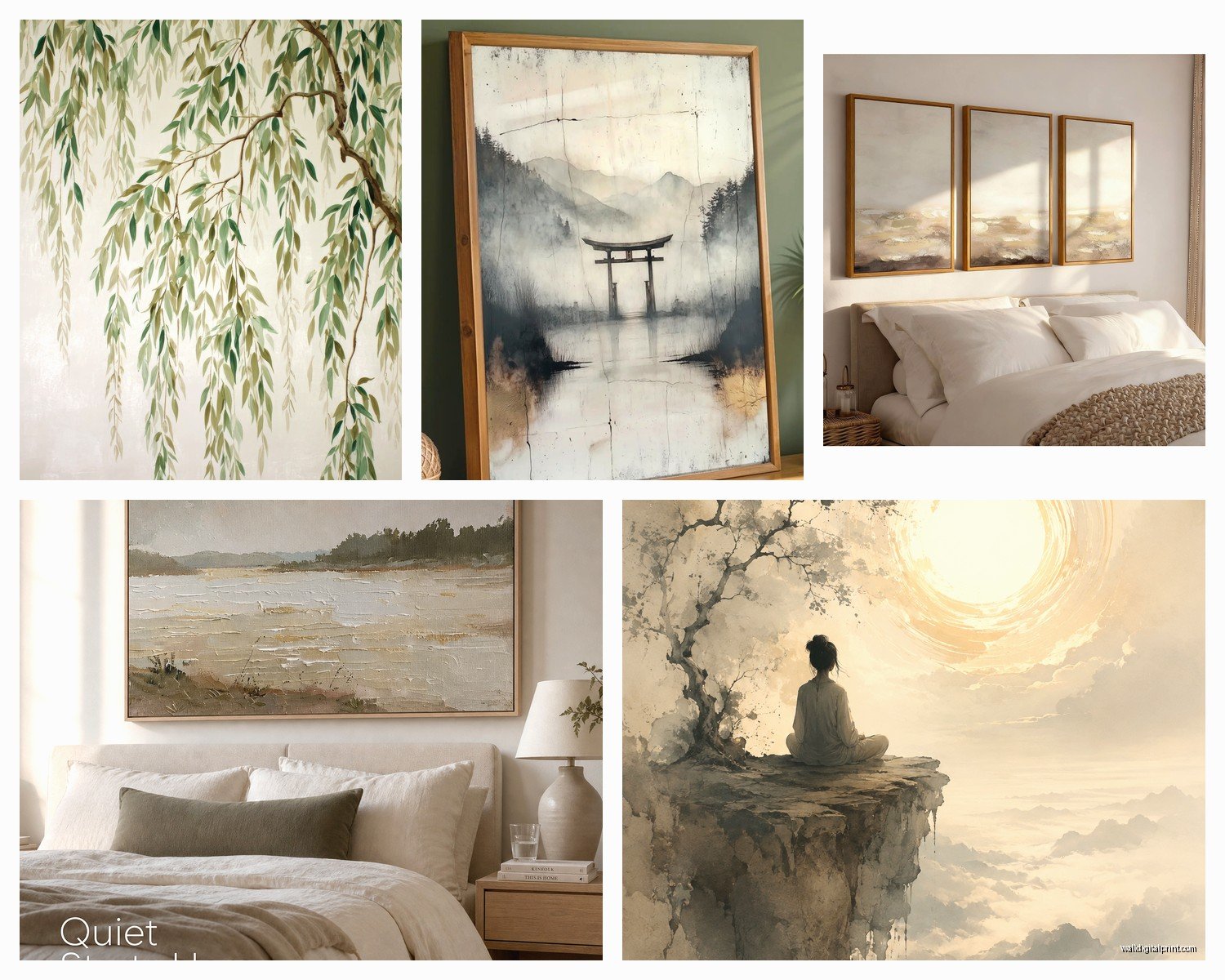 Peaceful Wall Art for Bedroom: Serene Calming Sleep Space
