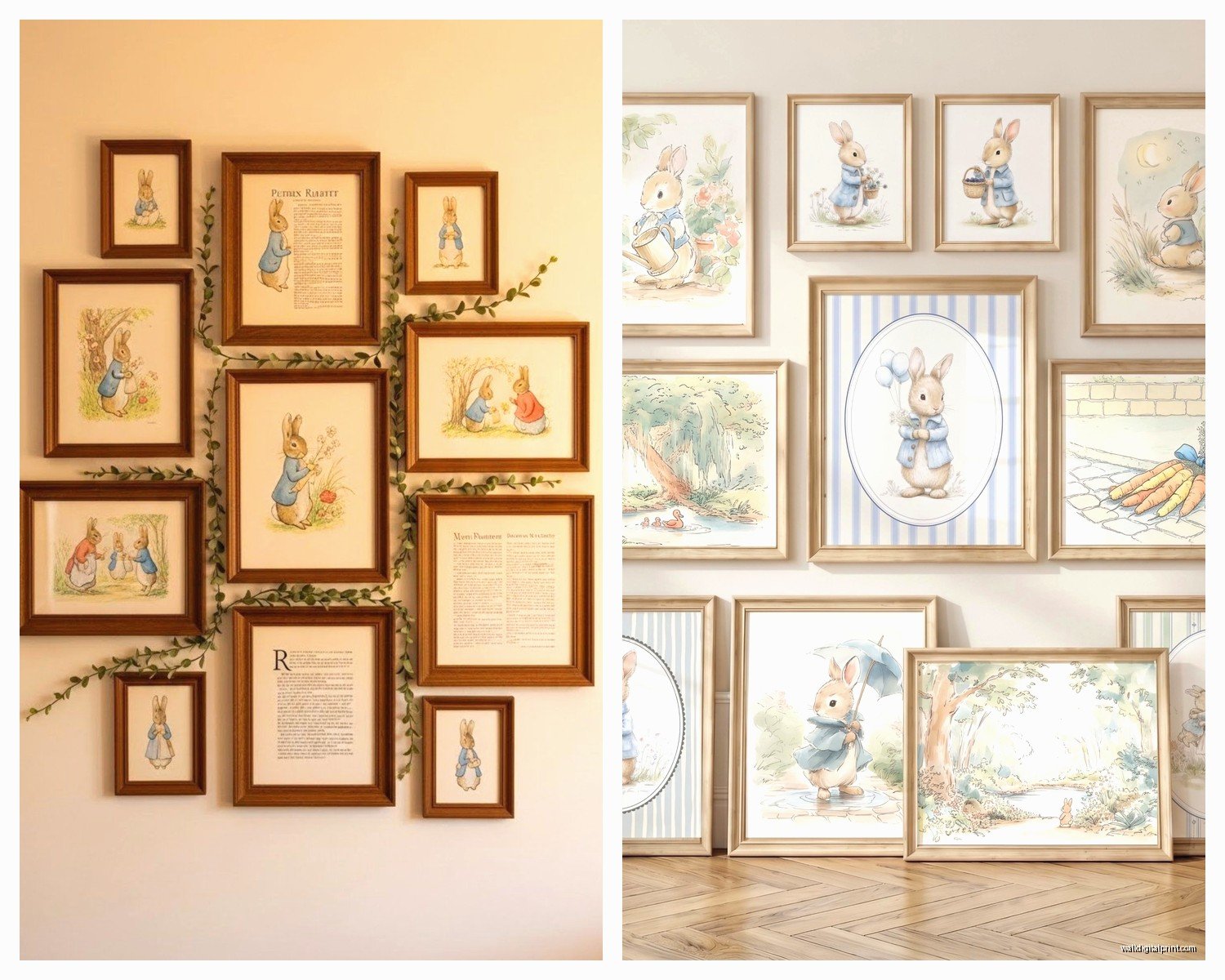 Peter Rabbit Wall Art: Beatrix Potter Classic Children's Story