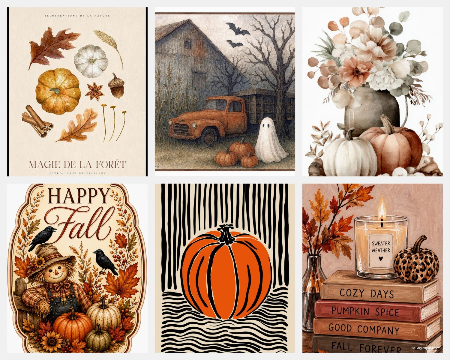 Printable Fall Wall Art: Free Autumn Seasonal Downloads