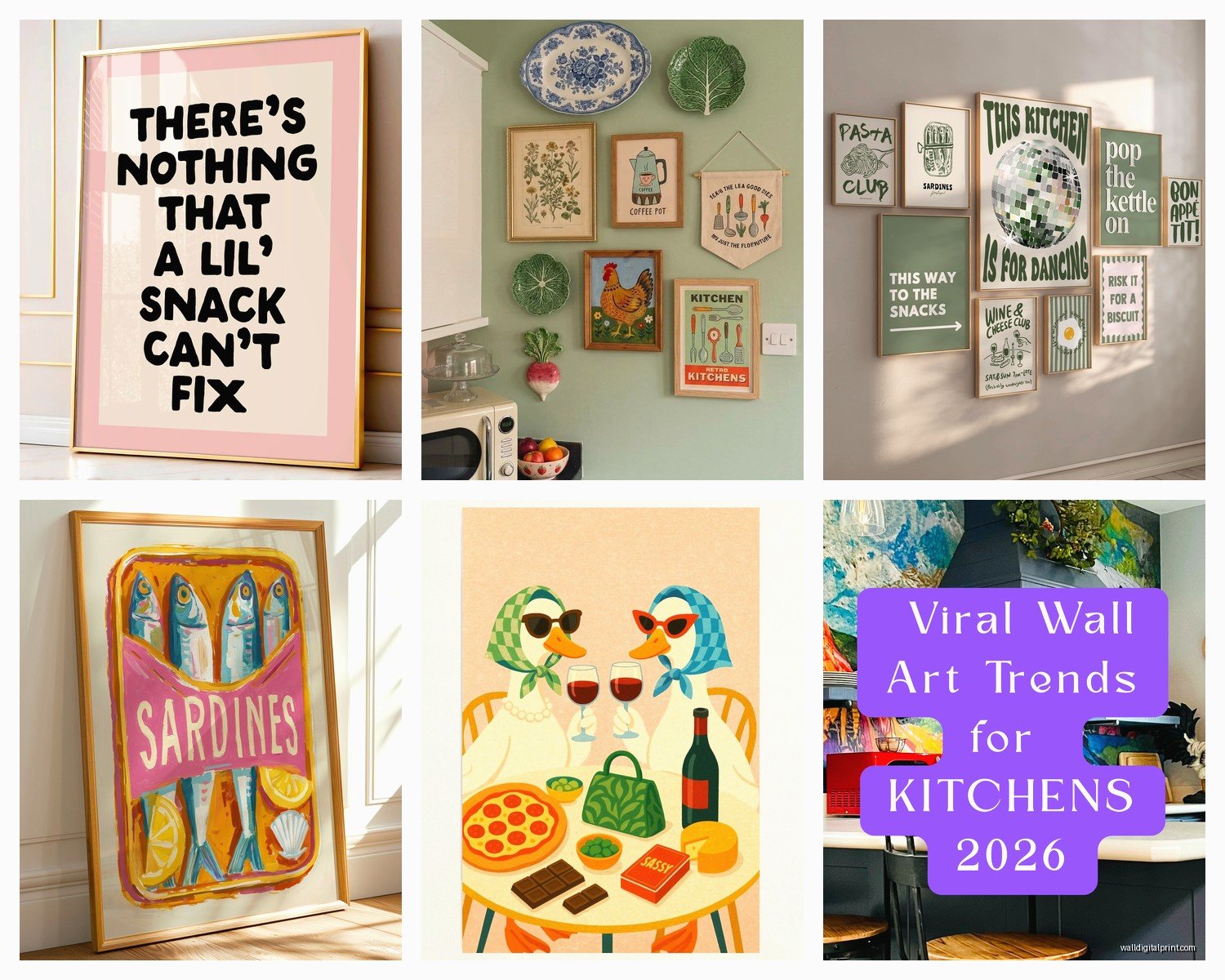 Quirky Kitchen Wall Art: Eccentric Fun Cooking Space Decor