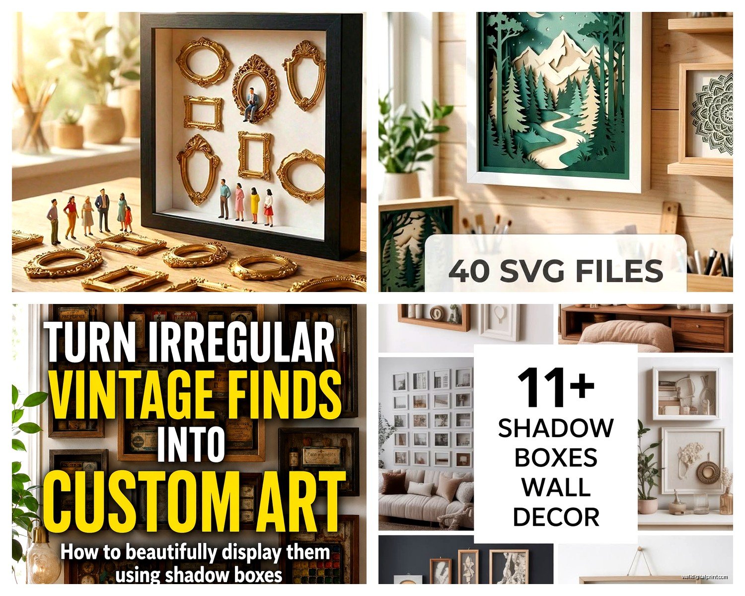 Shadow Box Wall Art: Deep Frame Dimensional Display