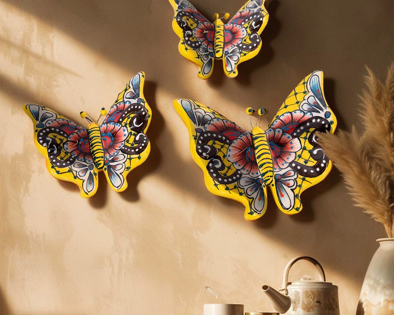Talavera Wall Art: Mexican Ceramic Tile Colorful Pottery