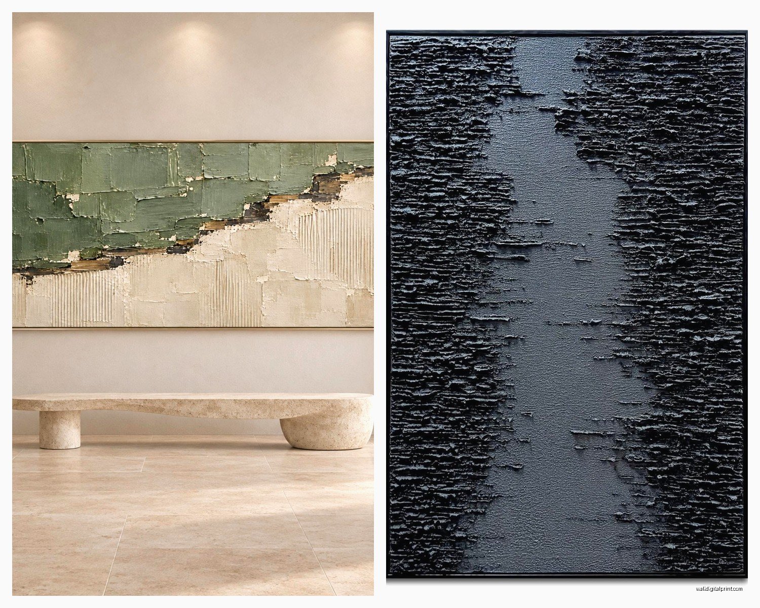 Textured Wall Art: 3D Relief Dimensional Surface Designs