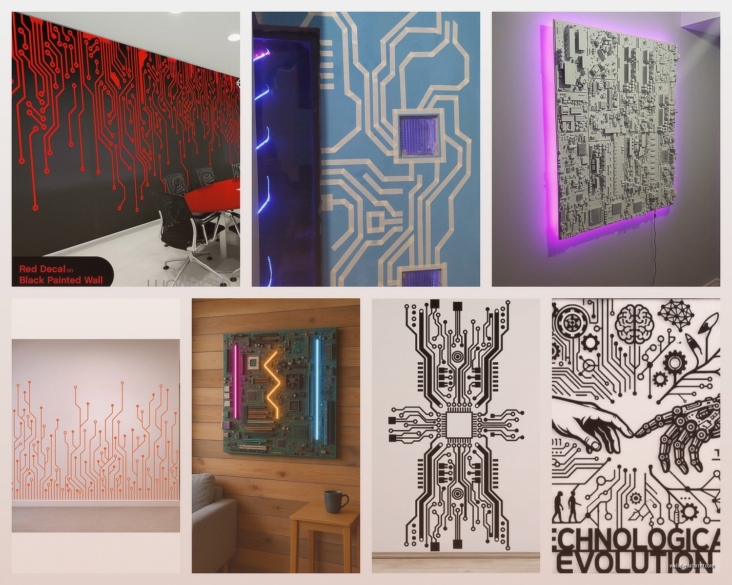V1 Tech Wall Art: Digital Technology Modern Brand