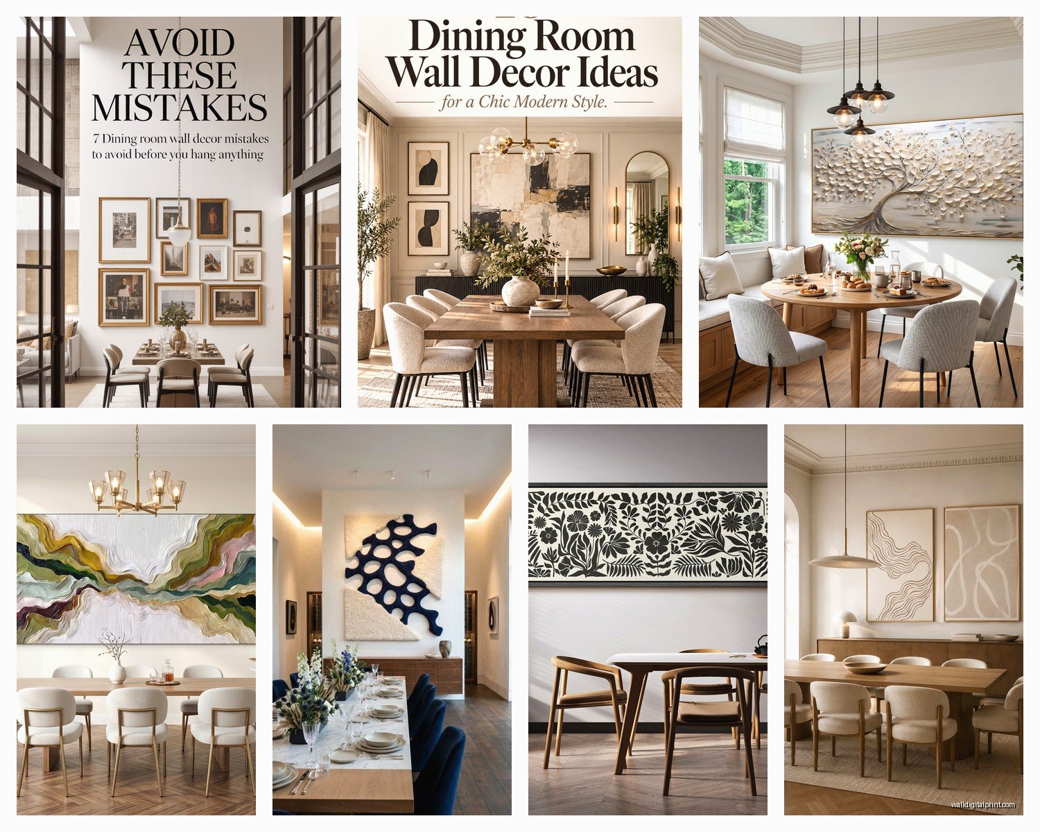 Wall Art for Dining Room Contemporary: Modern Eating Space