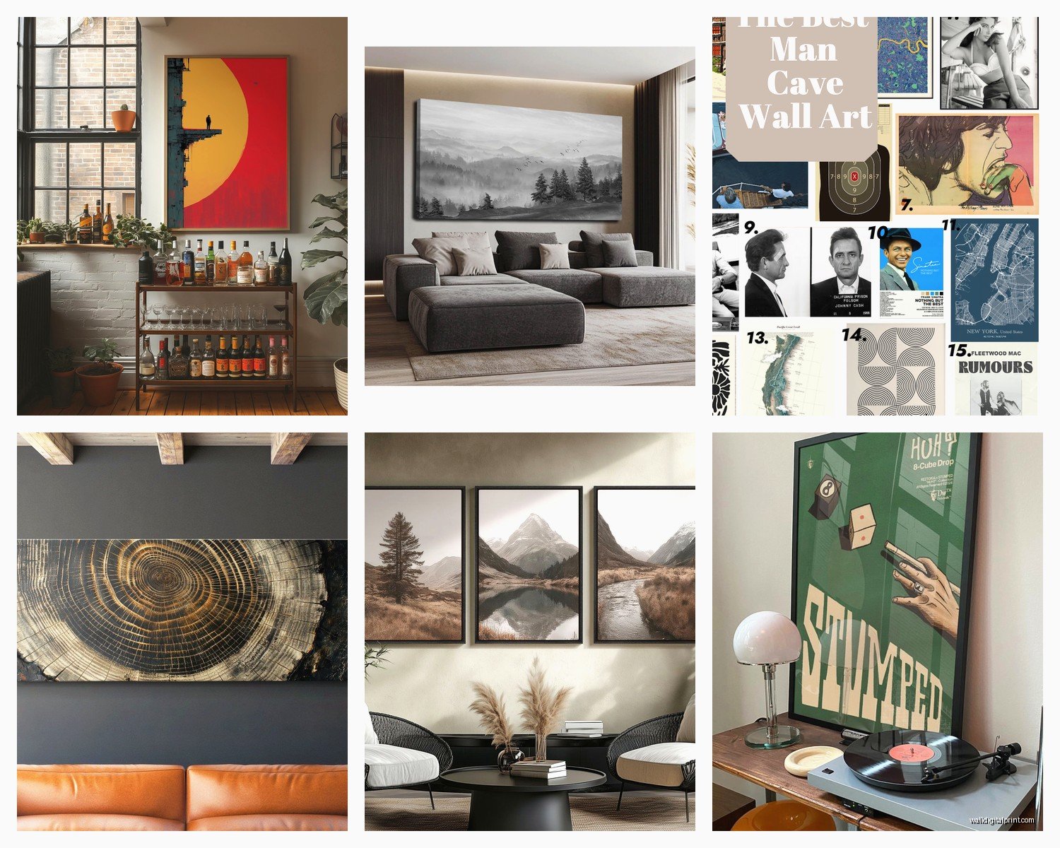Wall Art for Men's Living Room: Masculine Main Space Decor