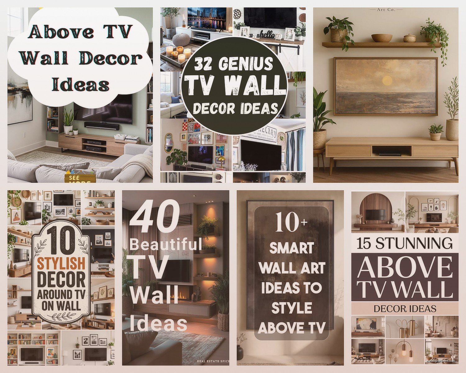 Wall Art for TV Wall: Media Console Display Integration