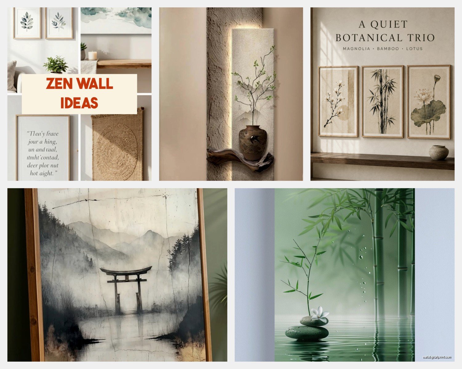 Zen Wall Art: Meditation Mindfulness Peace Balance Decor