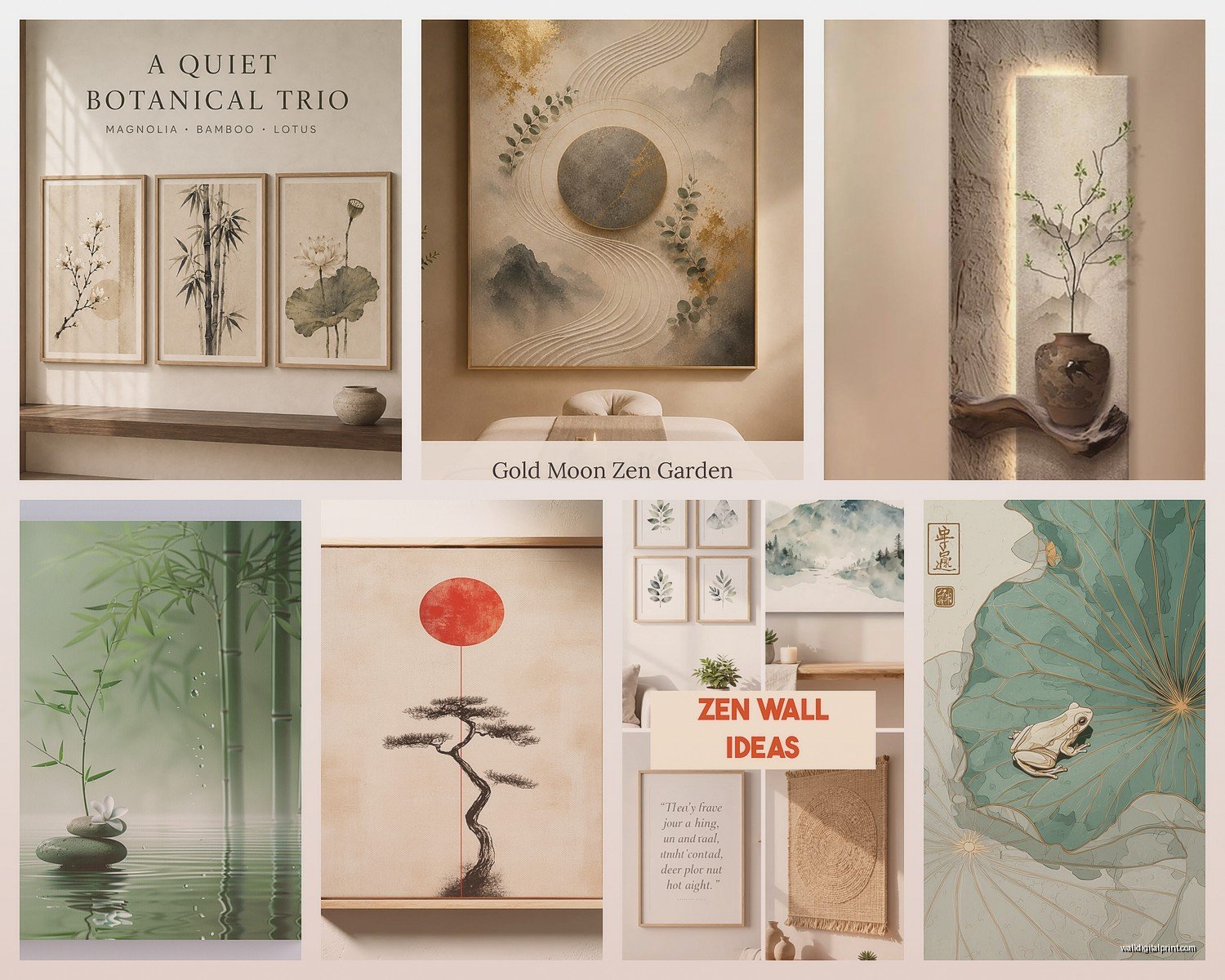Zen Wall Art: Meditation Mindfulness Peace Balance Decor